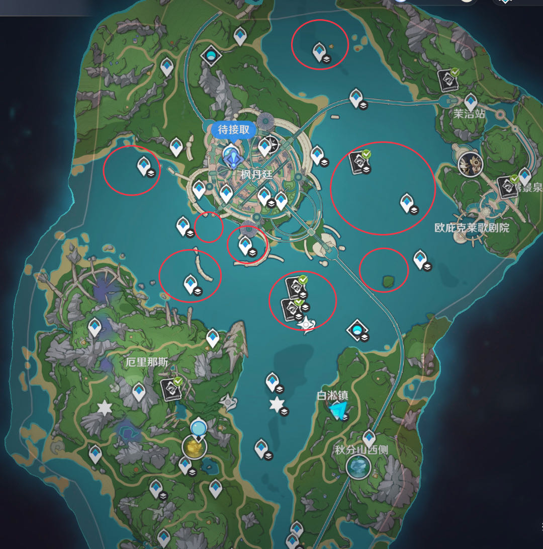 原神汐藻位置在哪?原神汐藻采集路线分布图