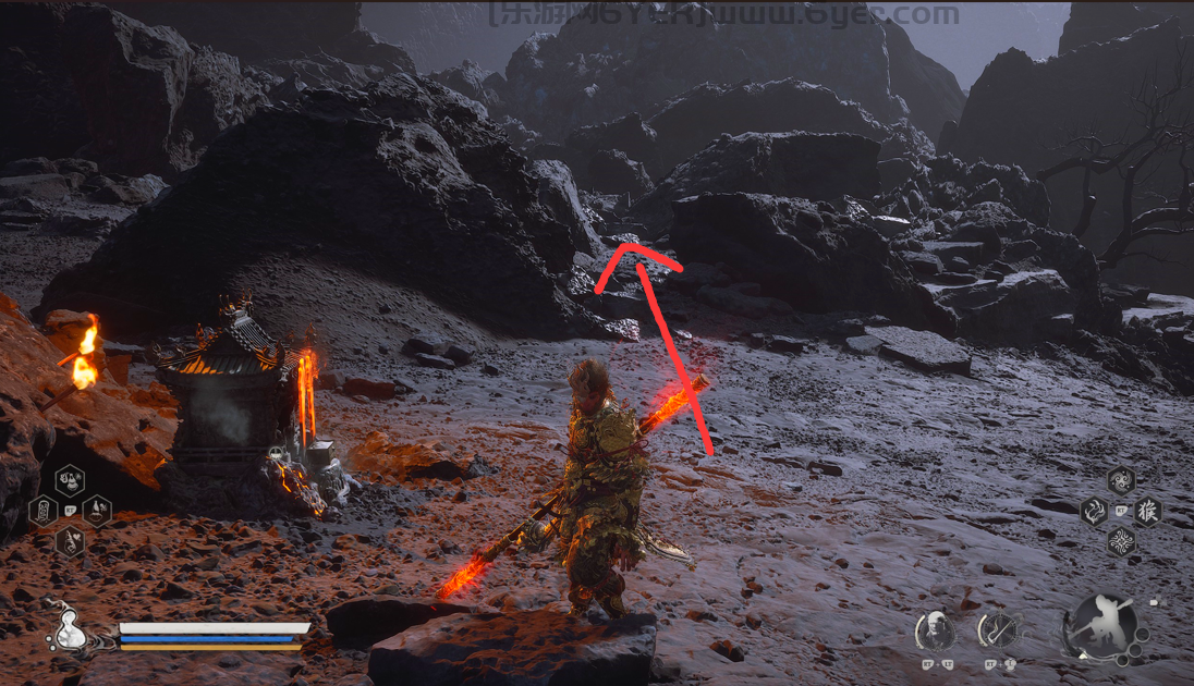 《黑神话：悟空》火焰山全蒲团位置介绍