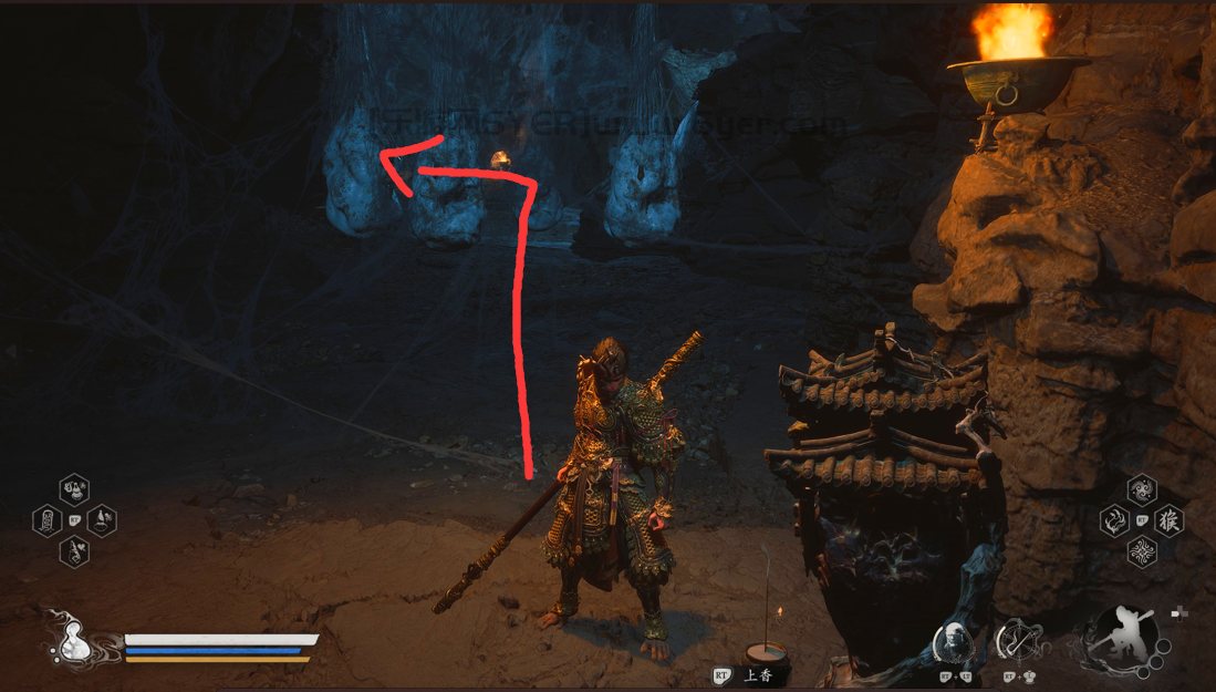 《黑神话：悟空》盘丝岭全蒲团位置介绍