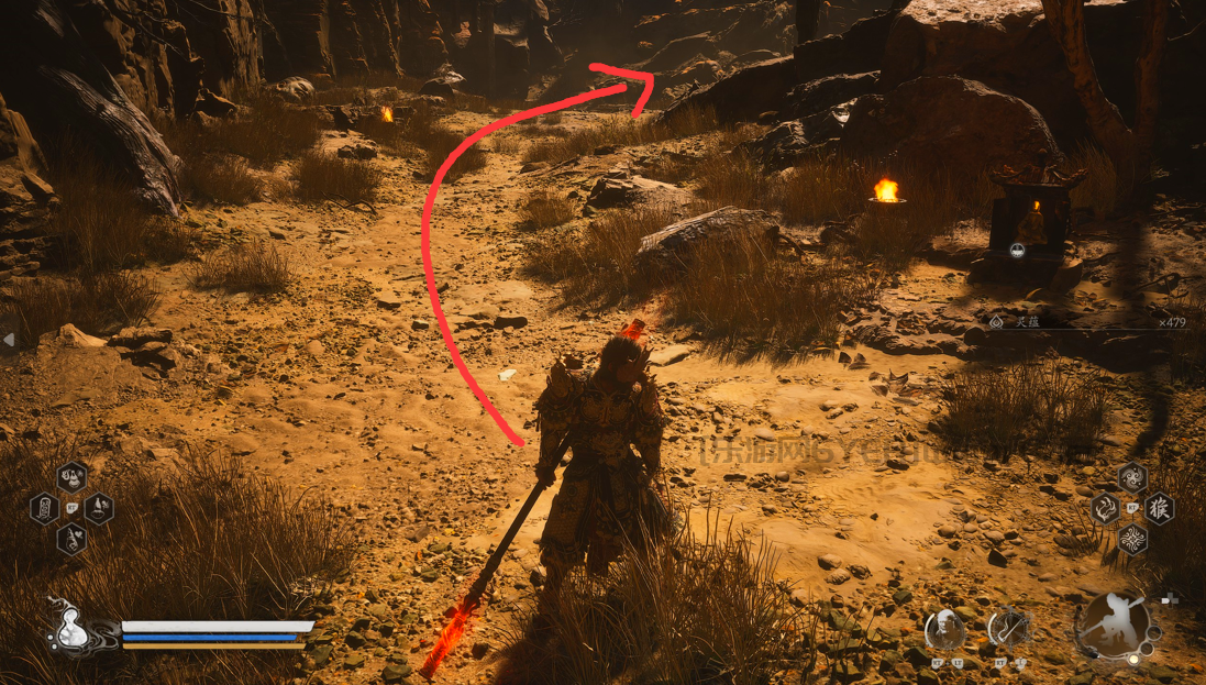 《黑神话:悟空》黄风岭全蒲团位置介绍