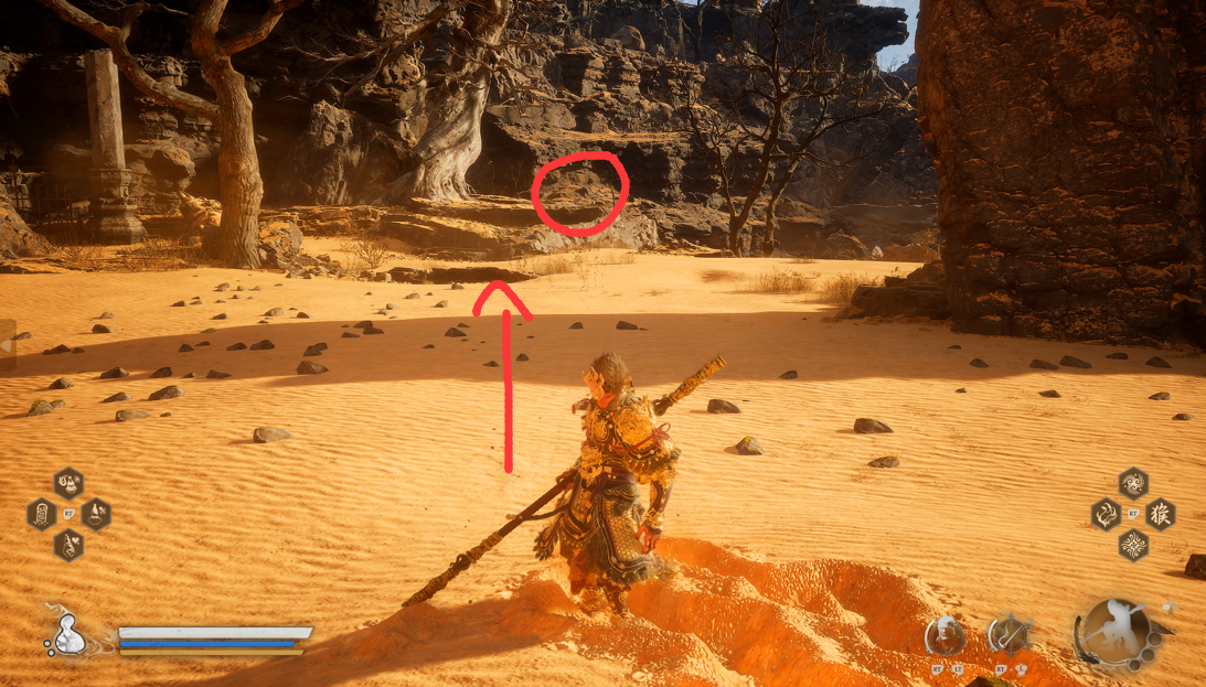 《黑神话:悟空》黄风岭全蒲团位置介绍