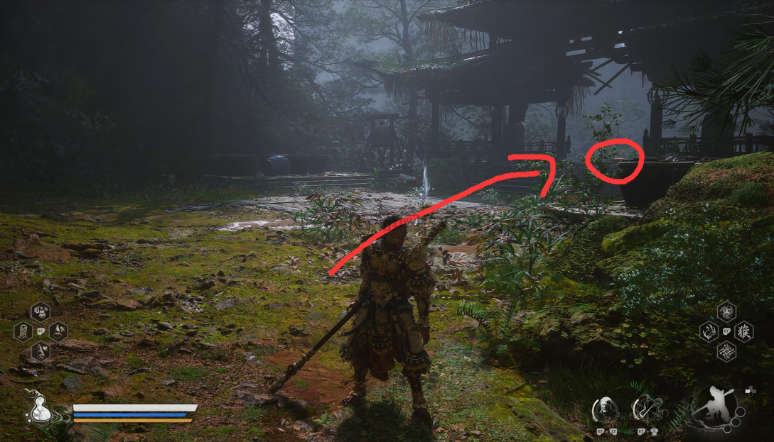 《黑神话:悟空》黑风山全蒲团位置介绍