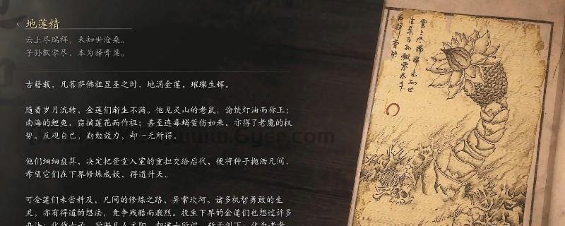 《黑神话：悟空》地莲精的影神图