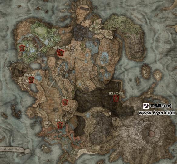 《艾尔登法环》黄金树之影全地图BOSS位置一览