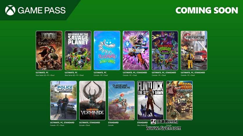 Game Pass五月游戏阵容：含《毁灭战士 黑暗时代》等