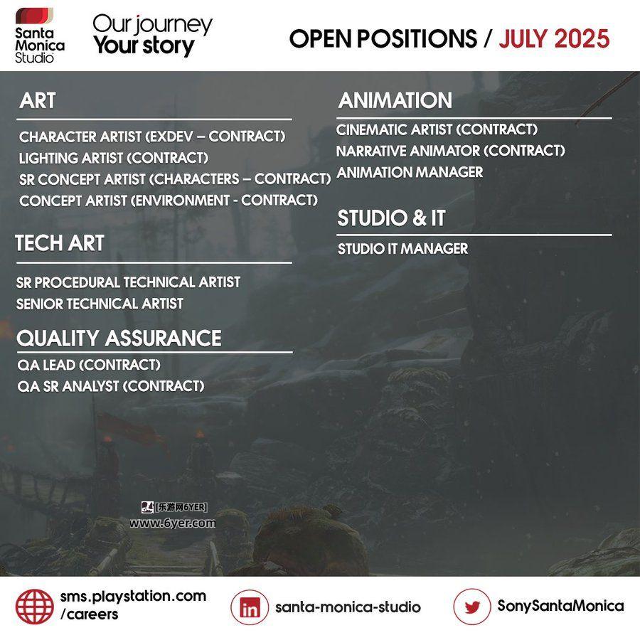 《战神》“未公布新作”要来了！圣莫尼卡正招兵买马